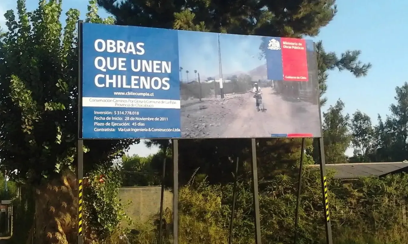 Vallas y letreros camineros de gran formato en Temuco